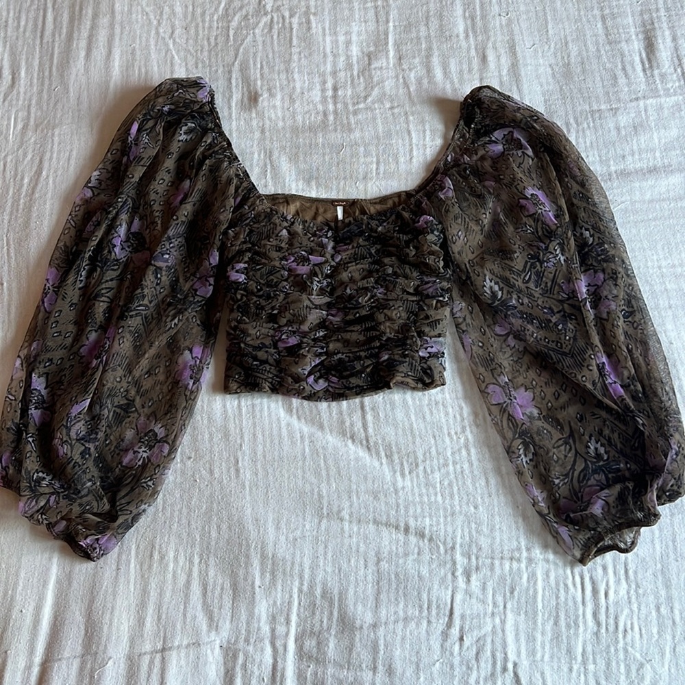 Free People Cropped Blouse